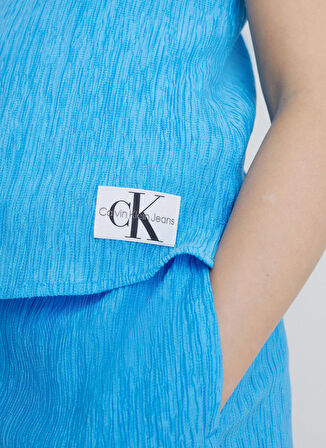 Calvin Klein Düz Mavi Kız Çocuk Gömlek IG0IG01954CY0