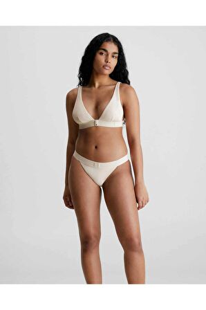 Kadın Calvin Klein Elastik Şeritli Ribana Dokulu Brazillian Bikini Altı KW0KW02149