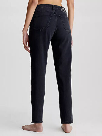 Kadın Mom Jeans Jean Pantolon - Siyah | 31