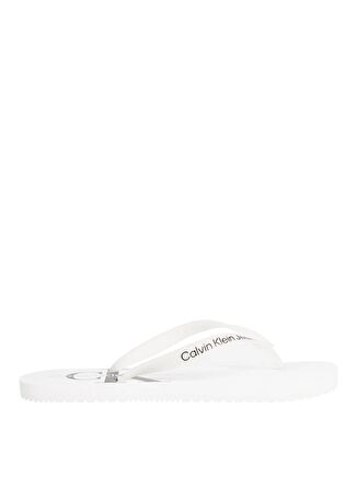 Calvin Klein Beyaz Erkek Plaj Terliği BEACH SANDAL MONOGRAM TPU