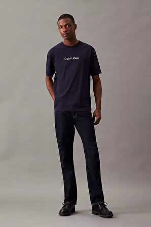 Erkek Ck Hero Logo Comfort T-Shirt - Lacivert | XS