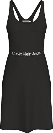 CALVIN KLEIN RACERBACK LOGO ELASTIC DRESS 