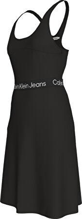 CALVIN KLEIN RACERBACK LOGO ELASTIC DRESS 