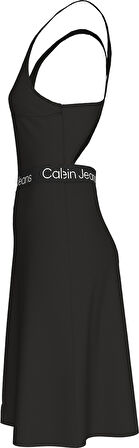 CALVIN KLEIN RACERBACK LOGO ELASTIC DRESS 