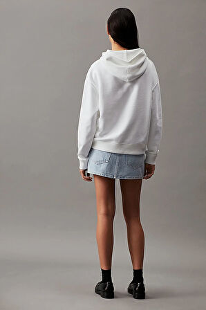 Kadın CK Hero Logo Sweatshirt - Beyaz | L
