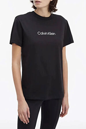 Kadın Hero Logo Regular T-Shirt - Siyah | XXS