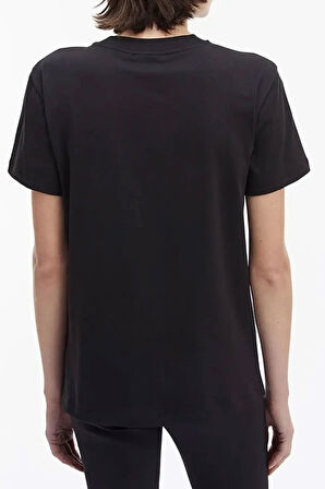 Kadın Hero Logo Regular T-Shirt - Siyah | XXS
