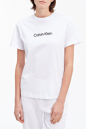 Kadın Ck Hero Logo Regular T-Shirt - Beyaz | XXS