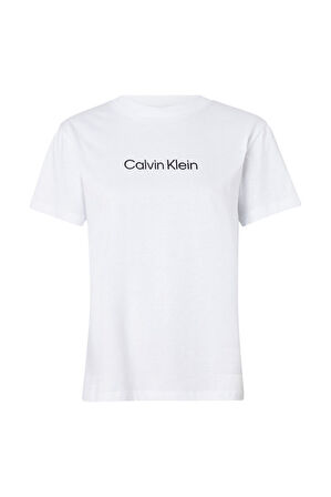 Kadın Ck Hero Logo Regular T-Shirt - Beyaz | XXS