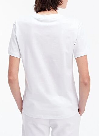Calvin Klein Düz Beyaz Kadın T-Shirt HERO LOGO REGULAR T-SHIRT