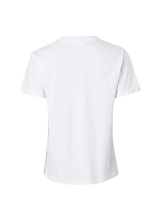 Calvin Klein Düz Beyaz Kadın T-Shirt HERO LOGO REGULAR T-SHIRT