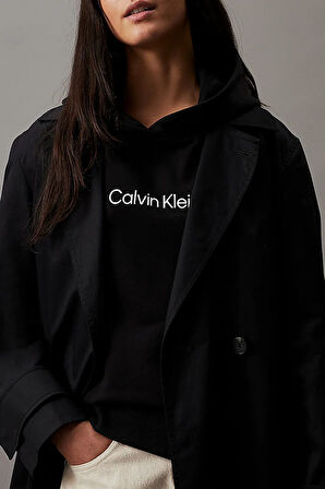 Kadın Hero Logo Sweatshirt - Siyah  | M