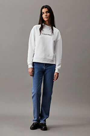 Kadın CK HERO Logo Sweatshirt - Beyaz | XS