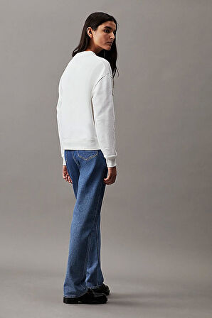 Kadın CK HERO Logo Sweatshirt - Beyaz | M