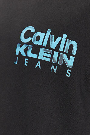 Calvin Klein Jeans Kapüşon Yaka Siyah Erkek Sweatshırt J30J324219BEH