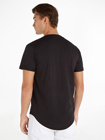 Erkek Calvin Klein Jeans Badge Turn T-Shirt - Siyah | XS