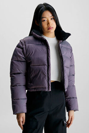 Calvin Klein Kadın Mont-J20J221886Metallic Amaranth