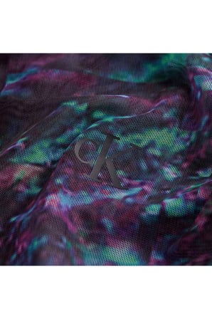 AOP MESH LONG SLEEVE Kadın Renkli Elbise