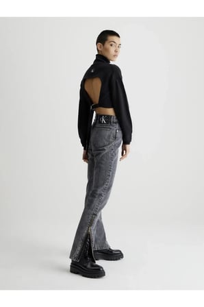 AUTHENTIC SLIM STRAI Kadın Antrasit Kot Pantolon
