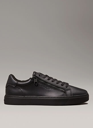 Calvin Klein Siyah Erkek Sneaker LOW TOP LACE UP W/ZIP RUBB
