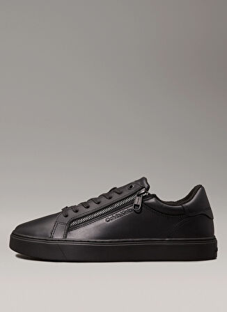 Calvin Klein Siyah Erkek Sneaker LOW TOP LACE UP W/ZIP RUBB