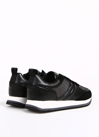 Calvin Klein Siyah Erkek Deri Sneaker LOW TOP LACE UP REPR