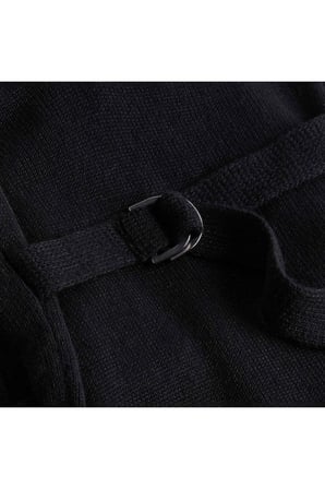 BACK BUCKLE SWEATER Kadın Siyah Elbise