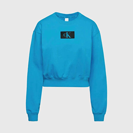 Calvin Klein  Kadın Mavi Sweatshirt