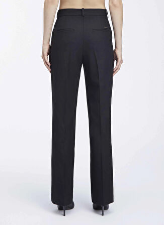 Calvin Klein Yüksek Bel Standart Siyah Kadın Pantolon ESSENTIAL SLIM STRAIGHT PANT