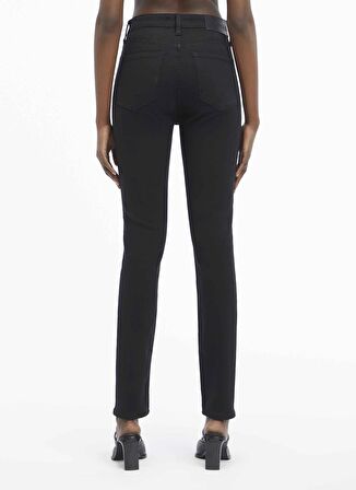 Calvin Klein Yüksek Bel Skinny Paça Normal Siyah Kadın Denim Pantolon HIGH RISE SKINNY INFINITE BLACK