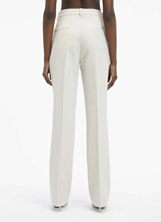 Calvin Klein Yüksek Bel Normal Açık Gri Kadın Pantolon ESSENTIAL SLIM STRAIGHT PANT