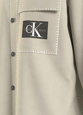 Calvin Klein Jeans Normal Açık Gri Düz Erkek Gömlek J30J324610PED