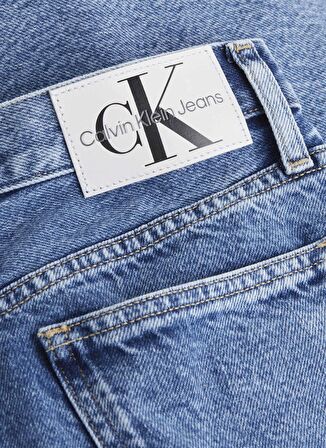 Calvin Klein Jeans Yüksek Bel Düz Paça Normal Açık Mavi Kadın Denim Pantolon J20J2224331AA