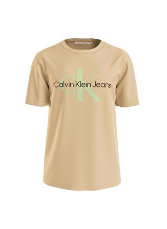 Calvin Klein Jeans Baskılı Bej Erkek T-Shirt J30J320806AAT