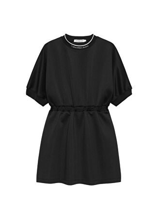 Calvin Klein Siyah Kız Çocuk Kısa Elbise SHINE LOGO TAPE SS DRESS