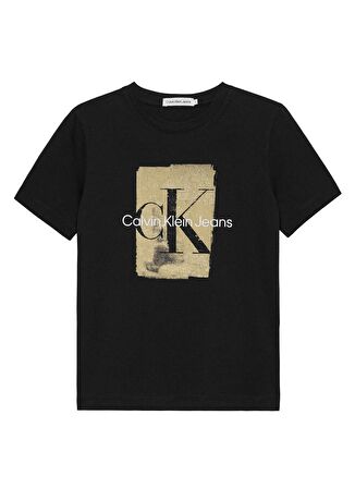 Calvin Klein Baskılı Siyah Erkek T-Shirt SECOND SKIN PRINT SS T-SHIRT