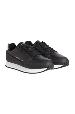 Erkek Marka Logolu Şık Görünüşlü Deri  Gündelik Kullanıma Uygun Siyah Sneaker YM0YM00863-0GM