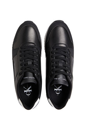 Erkek Marka Logolu Şık Görünüşlü Deri  Gündelik Kullanıma Uygun Siyah Sneaker YM0YM00863-0GM