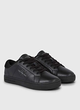 Calvin Klein Siyah Erkek Deri Sneaker CLASSIC CUPSOLE LOW ML LTH
