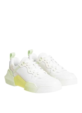 Calvin Klein Beyaz - Sarı Kadın Deri Sneaker YW0YW013060IE