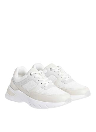 Calvin Klein Ekru Kadın Deri Sneaker HW0HW018690F9