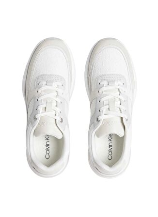 Calvin Klein Ekru Kadın Deri Sneaker HW0HW018690F9