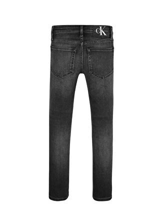 Calvin Klein Normal Bel Siyah Erkek Denim Pantolon SKINNY OPTIC BLACK