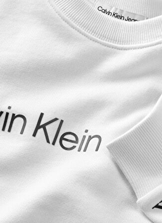 Calvin Klein Kız Çocuk Beyaz Sweatshırt INST. LOGO REGULAR CN