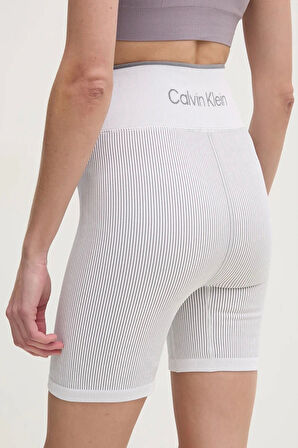 Calvin Klein Kadın WO - Dikişsiz Bisiklet Beyaz Şort