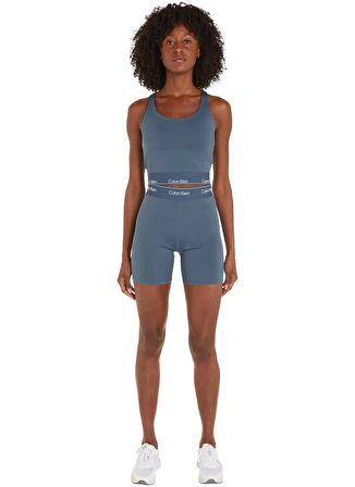 Calvin Klein Mavi Kadın Bisiklet Yaka Standart Fit Atlet 00GWS4K1955BX-WO - Tank (Cropped)