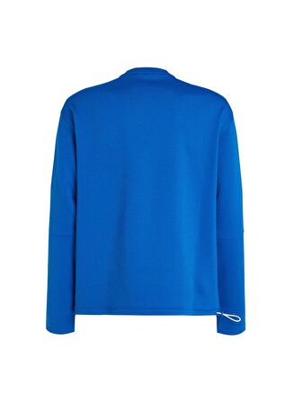 Calvin Klein Mavi Erkek Bisiklet Yaka Standart Fit Sweatshirt 00GMS4W338CGN-PW - PULLOVER