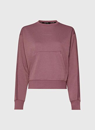 Calvin Klein Pembe Kadın Bisiklet Yaka Standart Fit Sweatshirt 00GWS4W341LKO-PW - Pullover Cropped