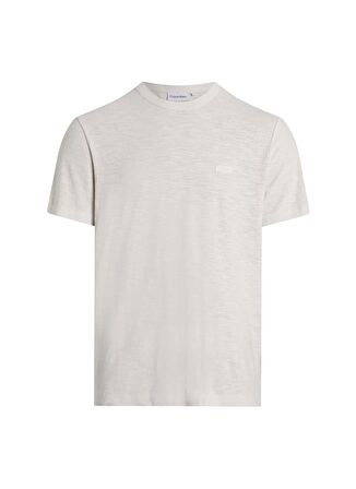 Calvin Klein Bisiklet Yaka Beyaz Erkek T-Shirt K10K112509YAH