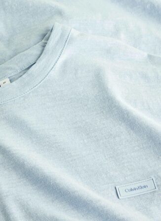 Calvin Klein Bisiklet Yaka Mavi Erkek T-Shirt K10K112509CGK